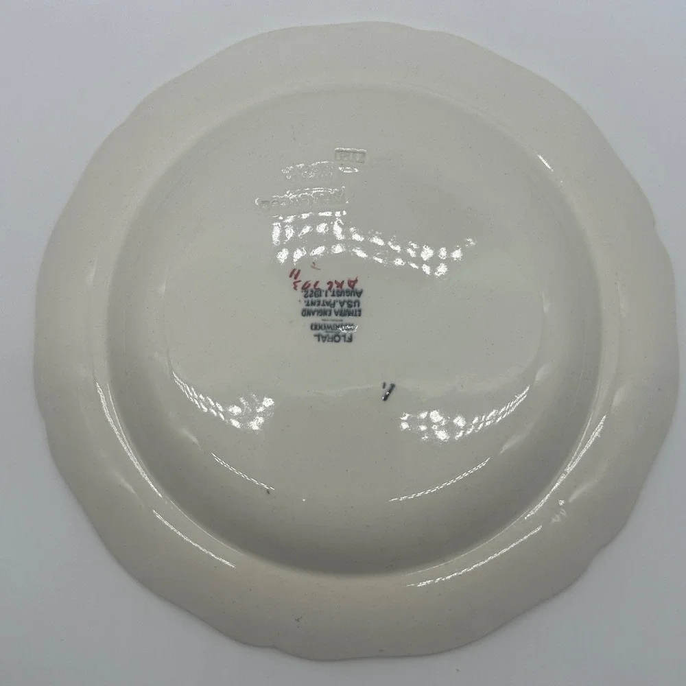 Wedgwood Etruria England Floral Salad Plates Set of 3 Flower Basket 8 Inch 1922
